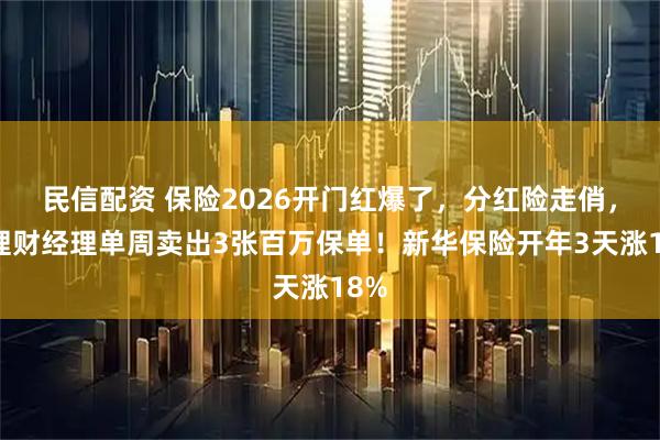 民信配资 保险2026开门红爆了，分红险走俏，有理财经理单周卖出3张百万保单！新华保险开年3天涨18%